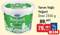 DOST YARIM YAĞLI YOĞURT 2500 G